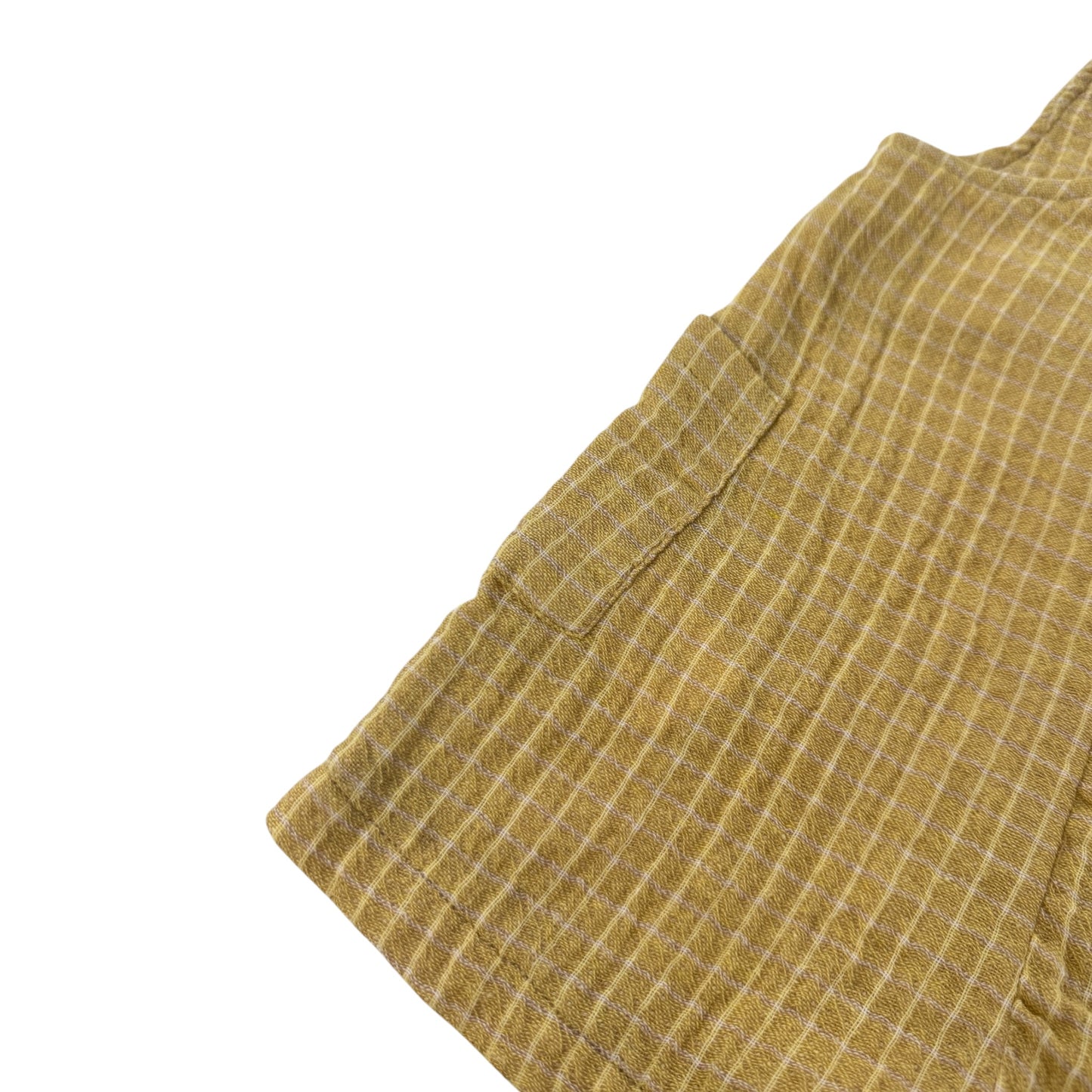 Zara Second Hand Latzhose kariert | Senfgelb | Gr. 74