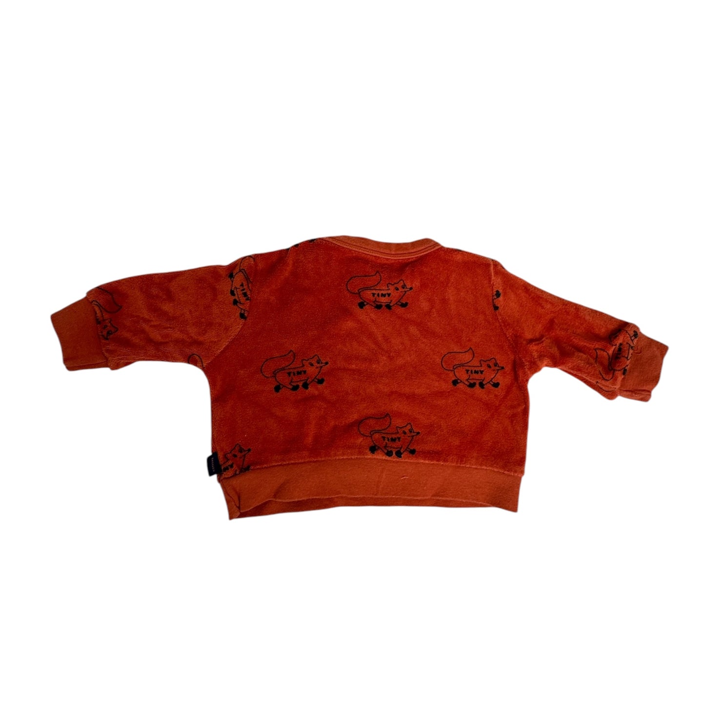 TINYCOTTONS Second Hand Sweatshirt mit Fuchs-Print | Rostrot | Gr. 68 (6M)