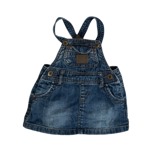 Zara Second Hand Latzkleid aus Denim | Blau | Gr. 68