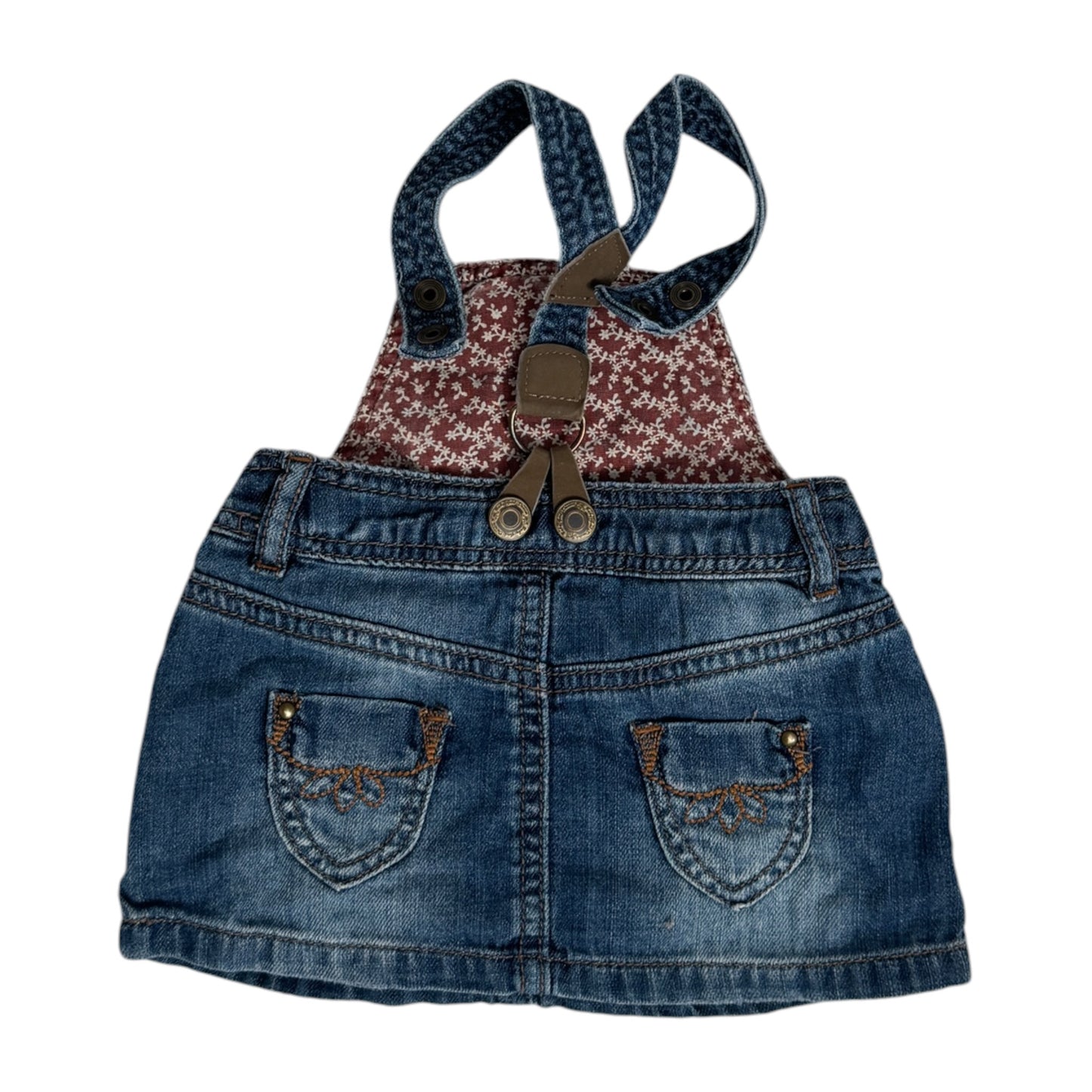 Zara Second Hand Latzkleid aus Denim | Blau | Gr. 68