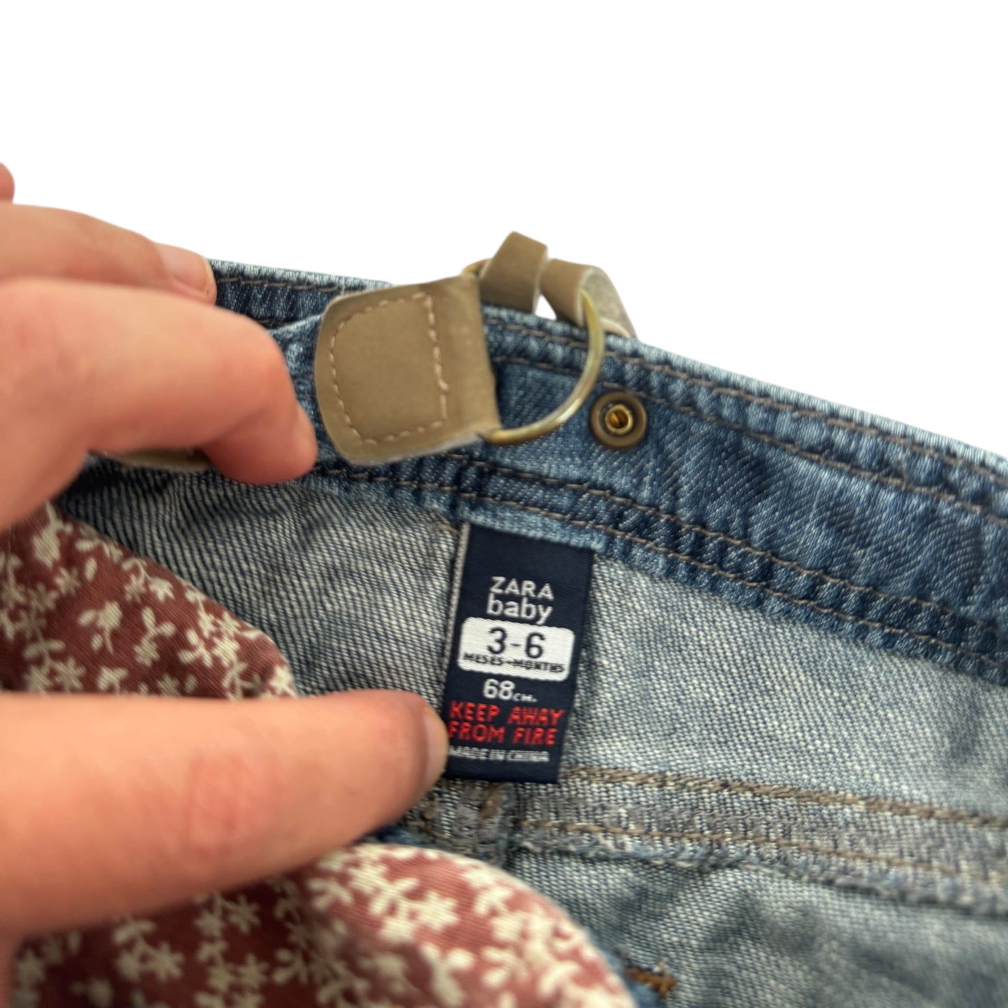 Zara Second Hand Latzkleid aus Denim | Blau | Gr. 68