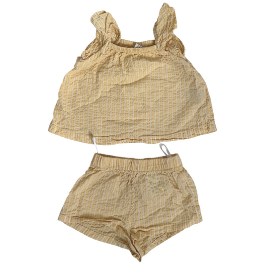 H&M Second Hand Sommer-Set Seersucker | Gelb-Weiß | Gr. 68