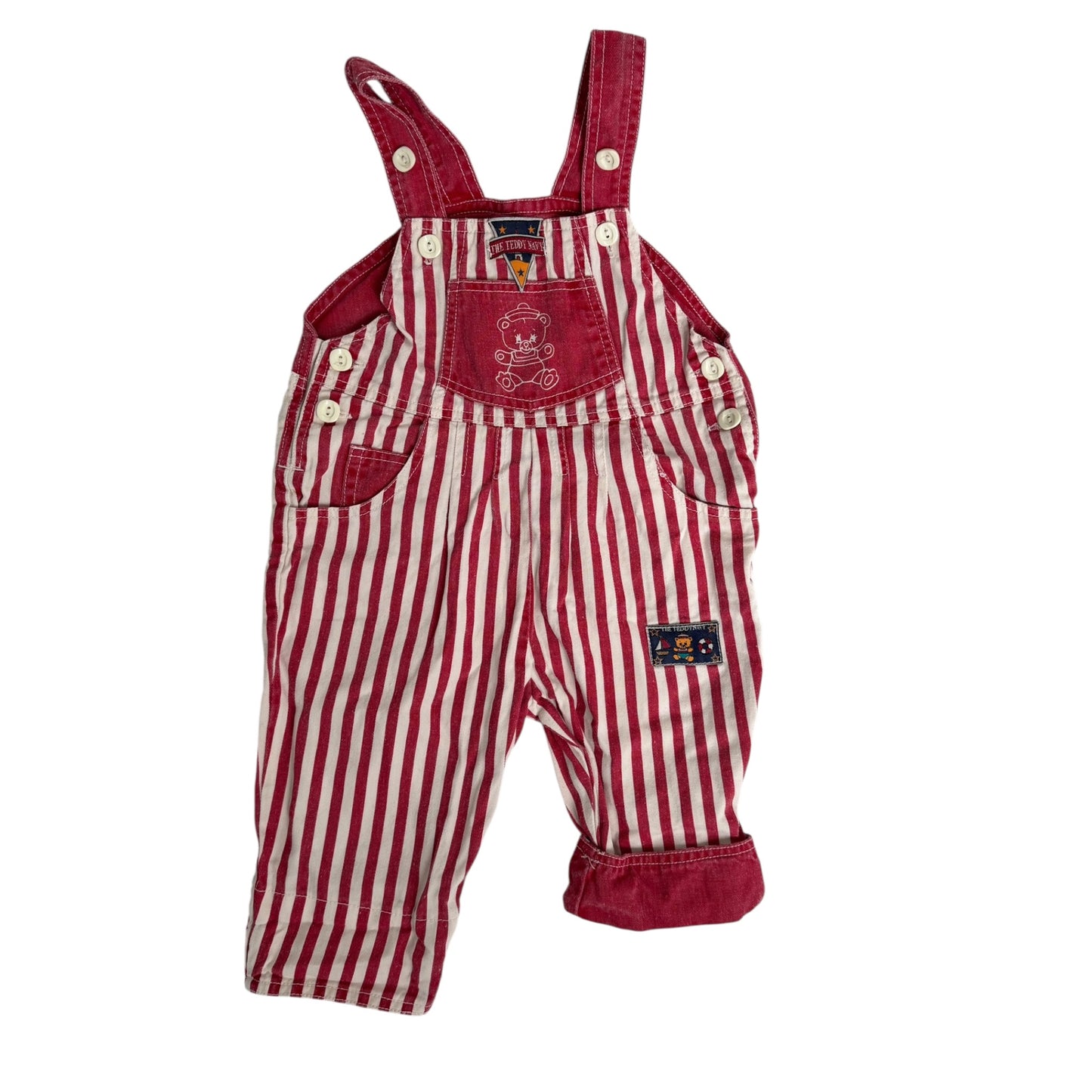 Little Company Vintage Latzhose Rot/Weiß | Gr. 74