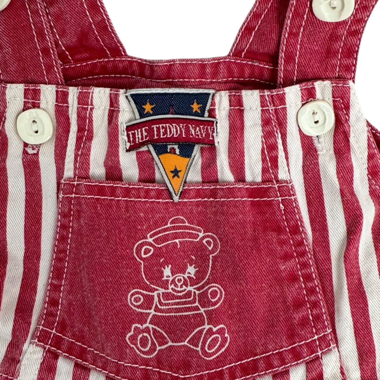 Little Company Vintage Latzhose Rot/Weiß | Gr. 74