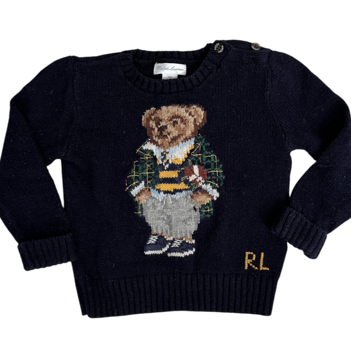 Ralph Lauren Strickpullover „Polo Bear“ | Gr. 80 (12M)
