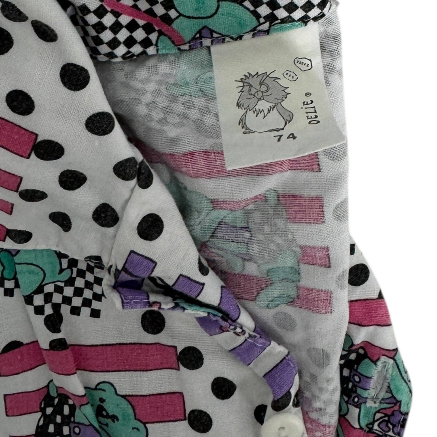 Oelie Vintage Kurzarmhemd Bären-Print | Gr. 74
