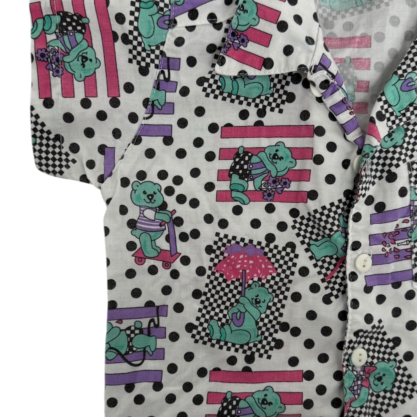 Oelie Vintage Kurzarmhemd Bären-Print | Gr. 74