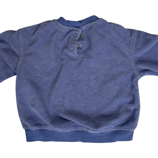 HEMA Frottee Pullover Blau mit Sonne | Gr. 62