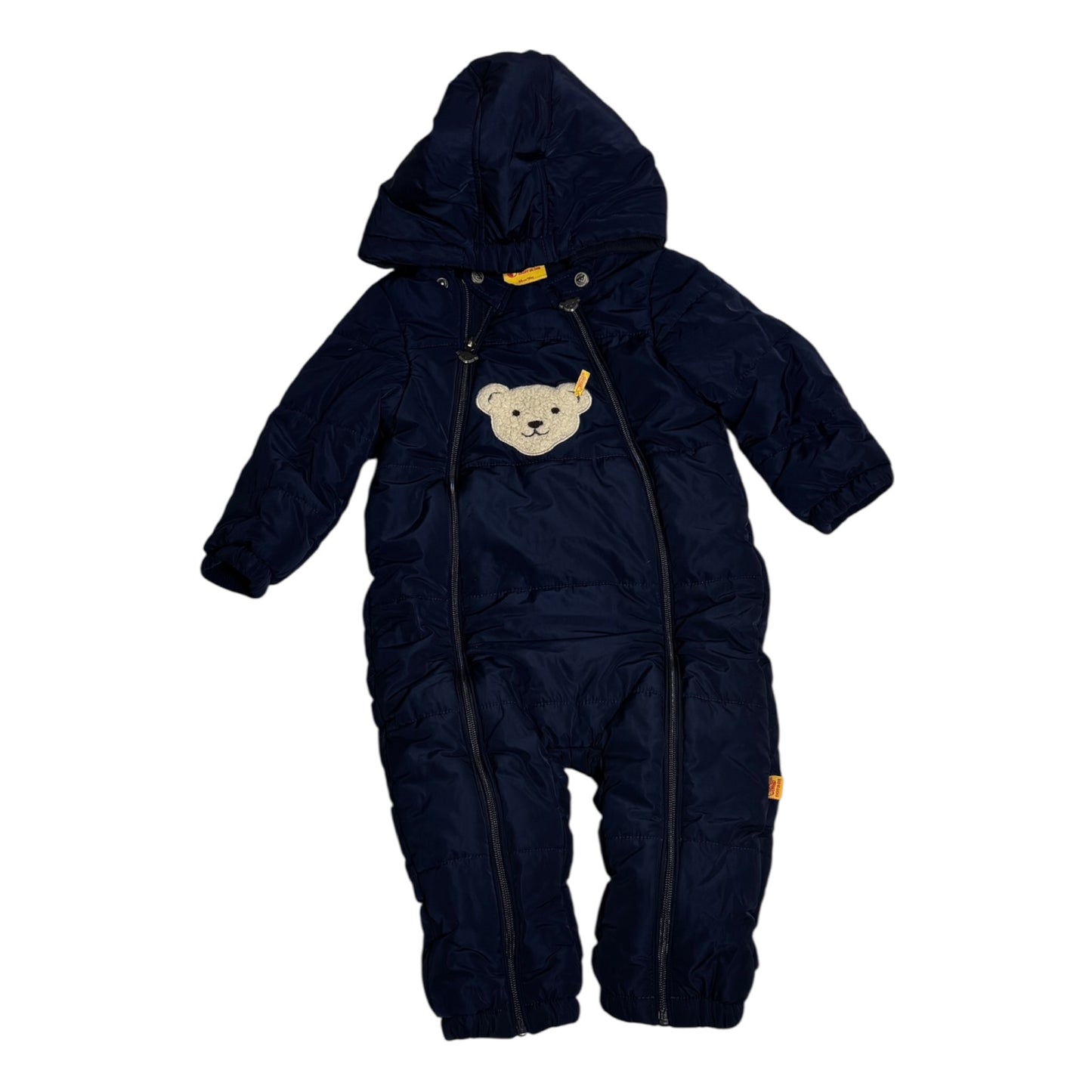 Steiff Schneeanzug Navy mit Bären-Applikation | Gr. 86