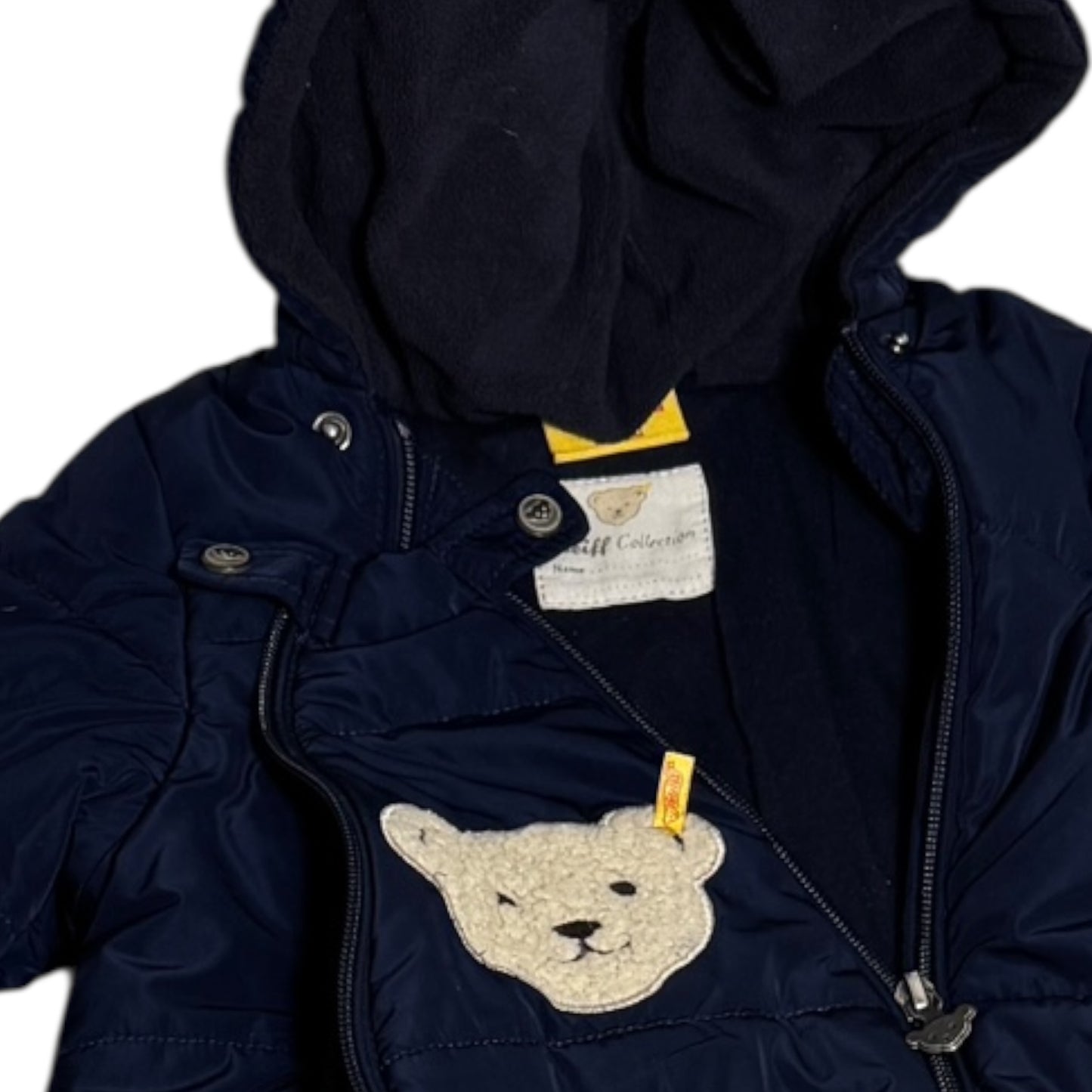 Steiff Schneeanzug Navy mit Bären-Applikation | Gr. 86