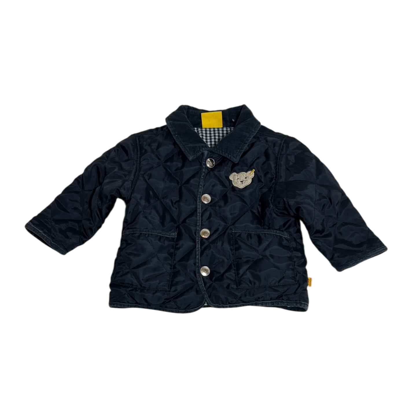 Steiff Steppjacke Navy mit großem Bären-Applikation | Gr. 68
