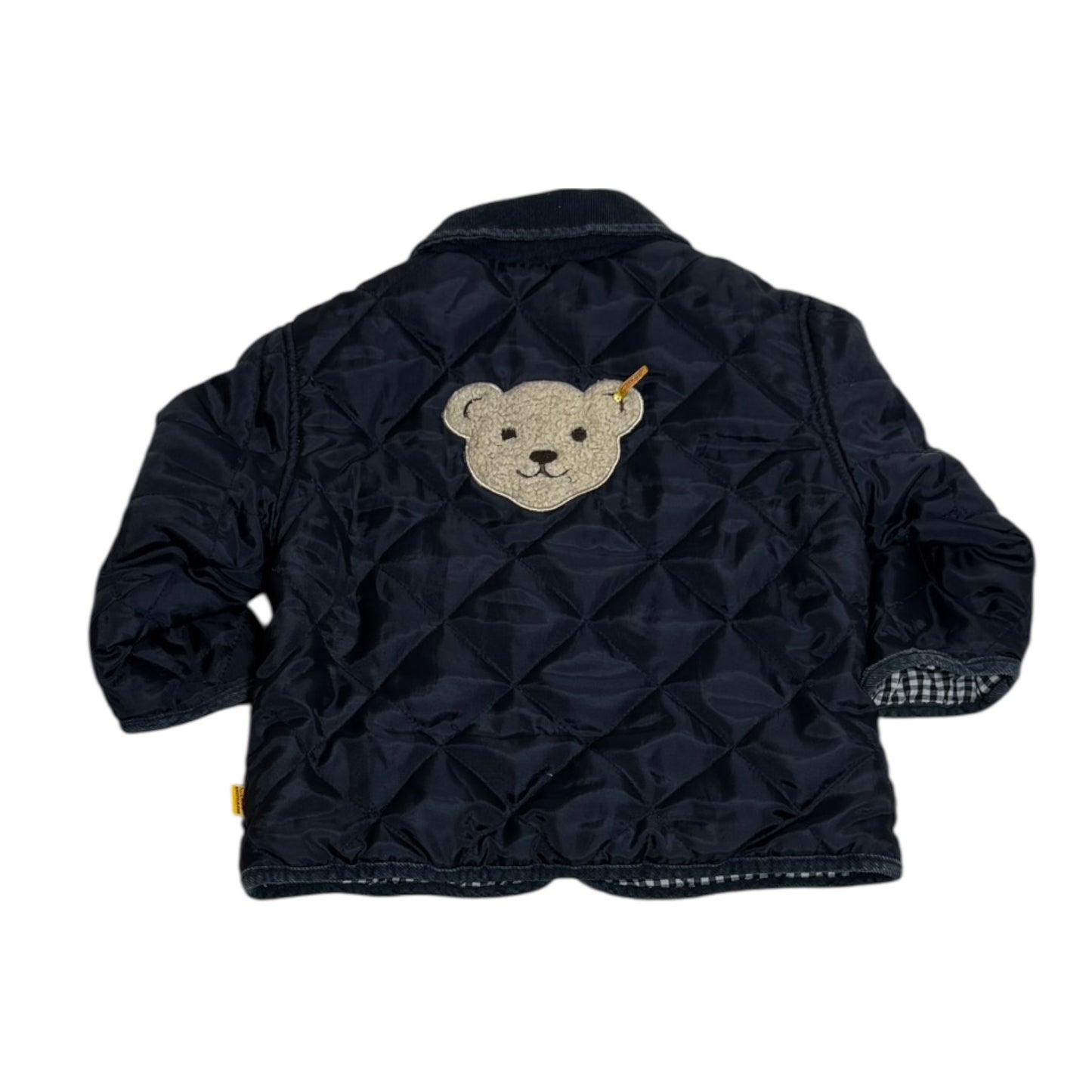Steiff Steppjacke Navy mit großem Bären-Applikation | Gr. 68