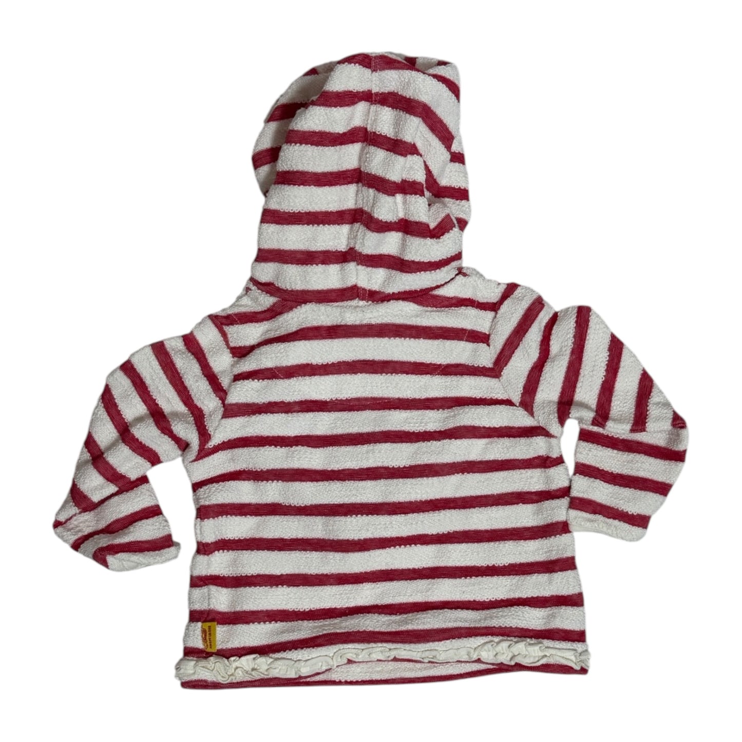 Steiff Frottee Hoodie rot-weiß gestreift | Gr. 62
