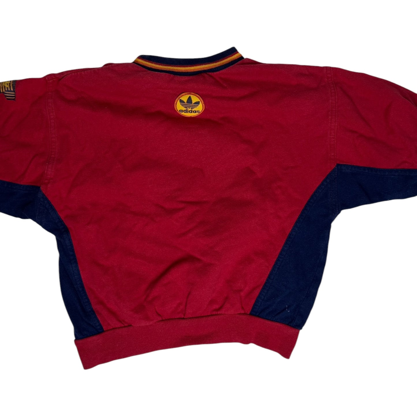 Vintage Adidas Sweatshirt mit Superstar Stickerei | Rot Blau | Gr. 104