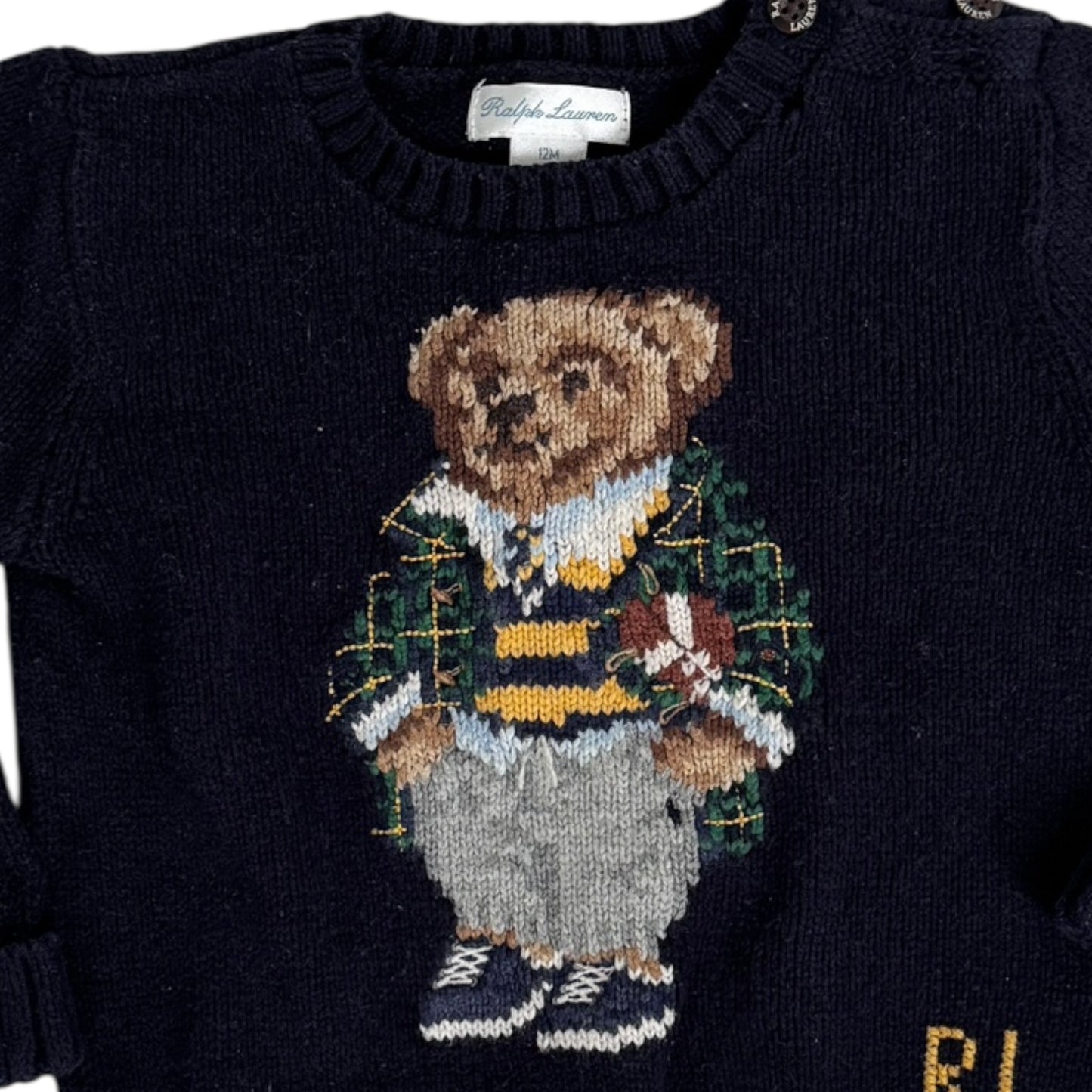 Ralph Lauren Strickpullover „Polo Bear“ | Gr. 80 (12M)